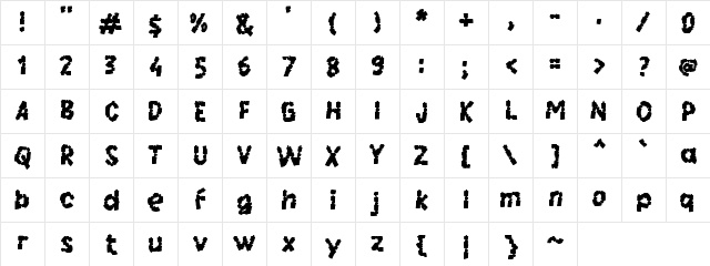 f Froxel Regular Character Map f Froxel Regular Character Map