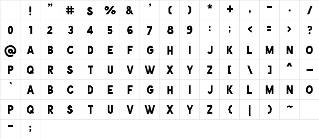 De Facto Zamosc Regular Character Map