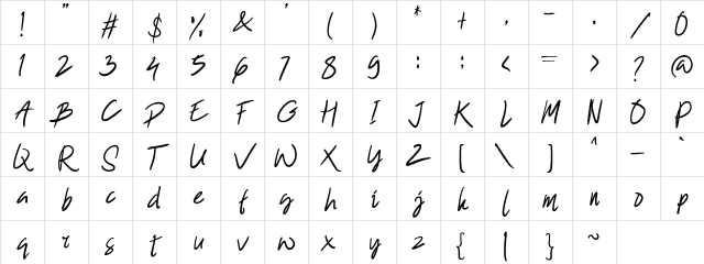 Winkdeep One Regular Character Map Winkdeep One Regular Character Map