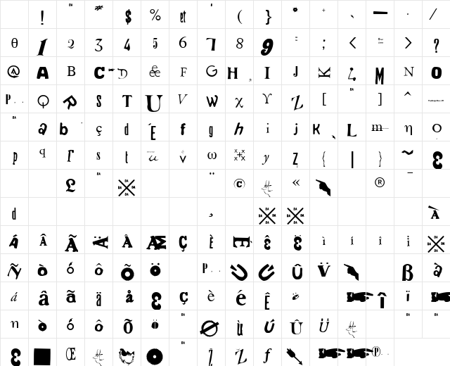 P22Dada Ultra Demi Bold Character Map P22Dada Ultra Demi Bold Character Map