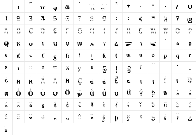 Babalu Gradient Regular Character Map