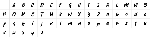 Buckles Regular Character Map Buckles Regular Character Map