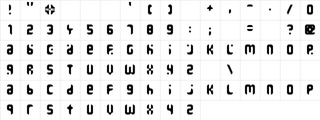 Afi Dafi Regular Character Map Afi Dafi Regular Character Map
