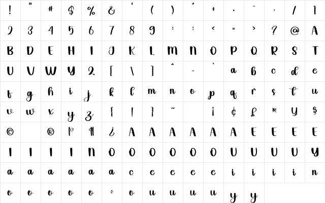 January Is Coming Regular Character Map January Is Coming Regular Character Map