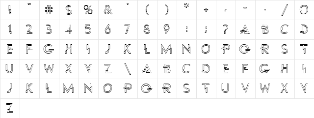 P Funked Hollow Regular Character Map