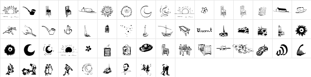 P22Vincent Extras Character Map