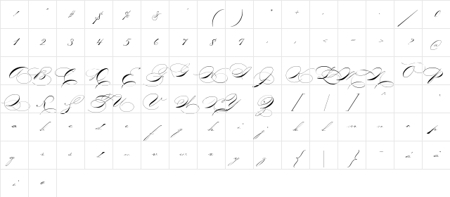 P22ZanerThree Regular Character Map