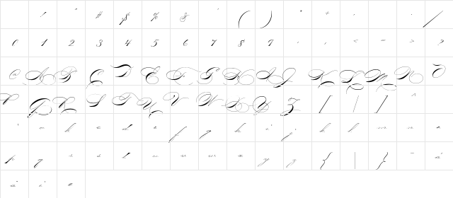 P22ZanerTwo Regular Character Map
