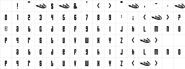 YrChickens Regular Character Map YrChickens Regular Character Map