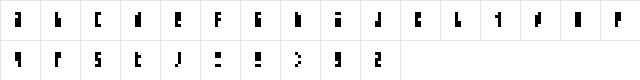 N.E. Less is more 2 Regular Character Map