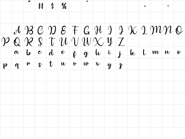 Bollinsh Hunt Personal Use Only Regular Character Map Bollinsh Hunt Personal Use Only Regular Character Map