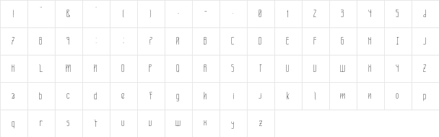 Few karen 1 Regular Character Map Few karen 1 Regular Character Map