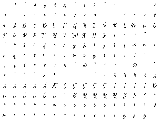 Algenta Font Regular Character Map Algenta Font Regular Character Map