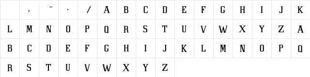 PAC LIBERTAS PAC LIBERTAS Character Map PAC LIBERTAS PAC LIBERTAS Character Map