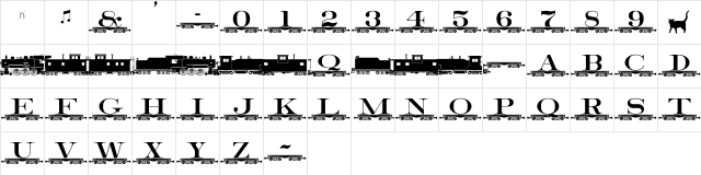 AlphabetTrain Regular Character Map