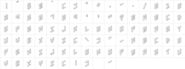3D Isometric Regular Character Map