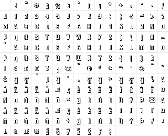Maus Regular Character Map Maus Regular Character Map