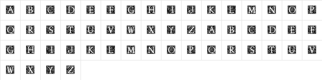 Nabel Initials Regular Character Map