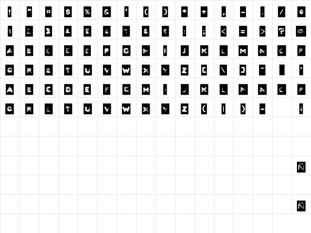CK Label Maker Regular Character Map CK Label Maker Regular Character Map