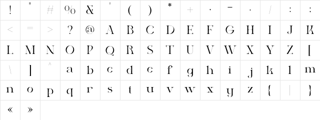 Kelyon Personal Use Regular Character Map Kelyon Personal Use Regular Character Map