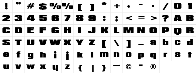 Padaloma Regular Character Map