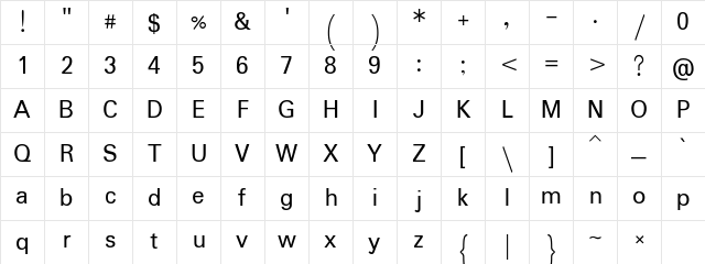 Padauk Regular Character Map