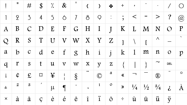 Ah-moharram-bold Regular Character Map