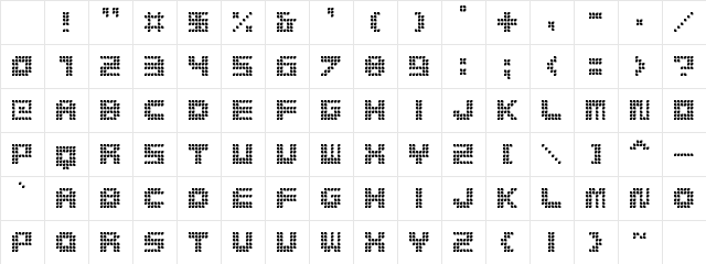 Med Splode Regular Character Map