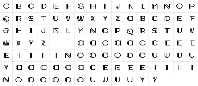 Intenci Demo Regular Character Map