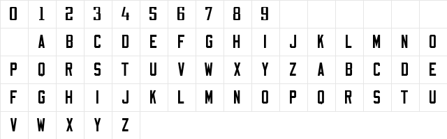 NFL Titans Regular Character Map