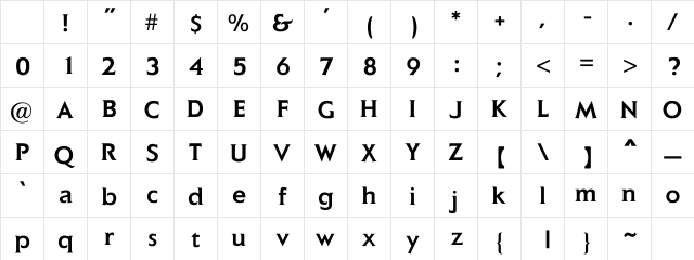 PAGE Regular Character Map PAGE Regular Character Map