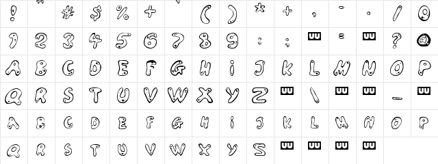 Ballono Regular Character Map Ballono Regular Character Map