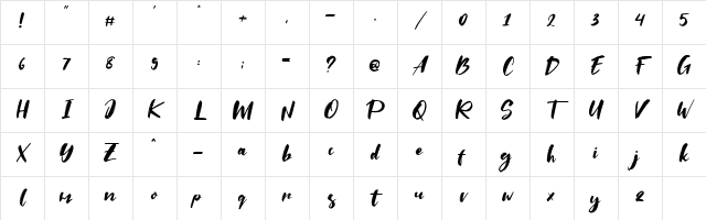 Saltino Regular Character Map Saltino Regular Character Map
