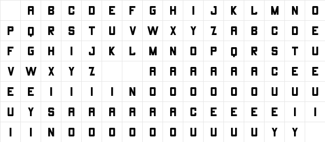 THECHAMP DEMO Regular Character Map