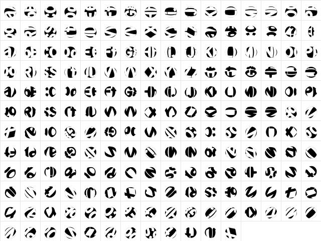 FriendlyFireBullets Regular Character Map FriendlyFireBullets Regular Character Map