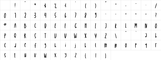 Baffelita FREE Regular Character Map Baffelita FREE Regular Character Map