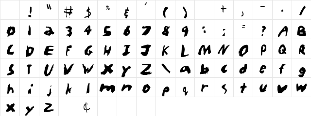 Paint Regular Character Map