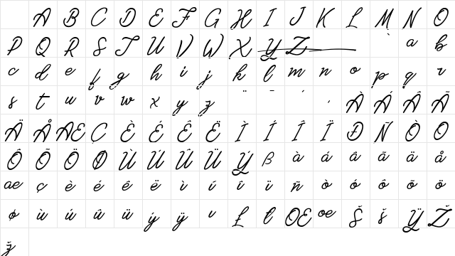 Star King Regular Character Map Star King Regular Character Map