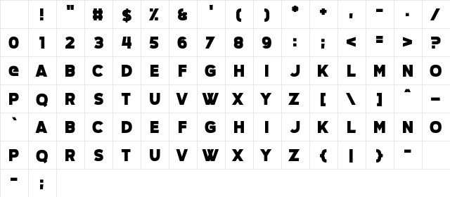 Questrian 3 Regular Character Map Questrian 3 Regular Character Map