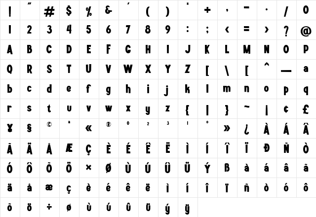 Mintmolly Regular Character Map Mintmolly Regular Character Map