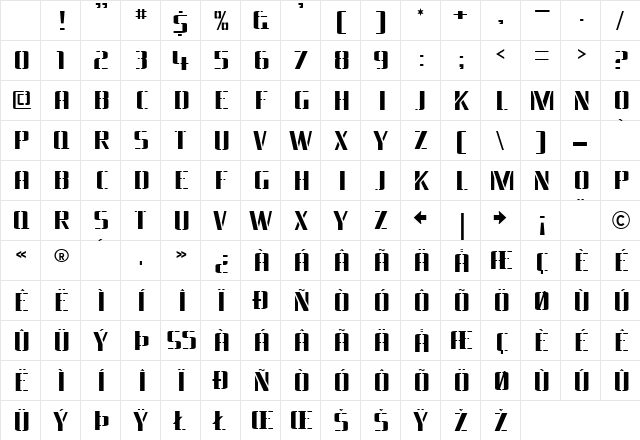 Braeside Lumberboy Character Map Braeside Lumberboy Character Map