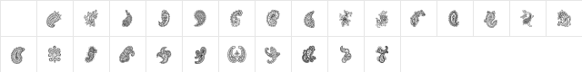Paisley Regular Character Map Paisley Regular Character Map