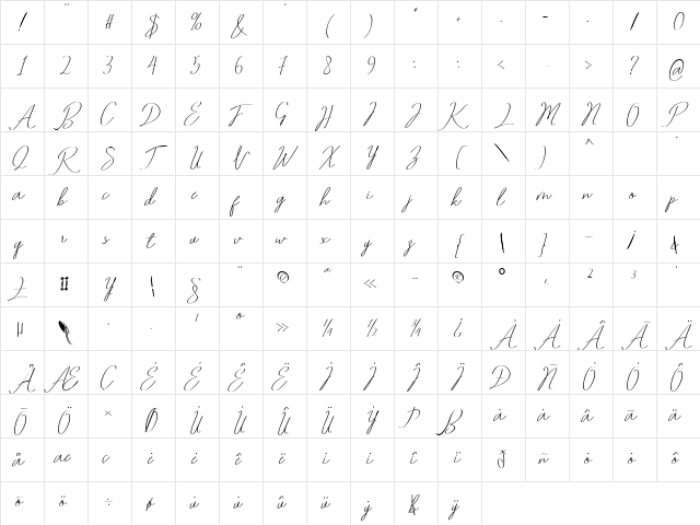 Romtthing Free Regular Character Map Romtthing Free Regular Character Map