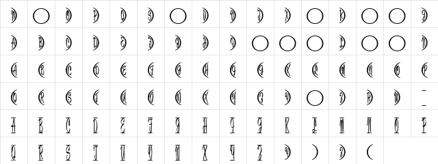 CK Monogram Initials Regular Character Map
