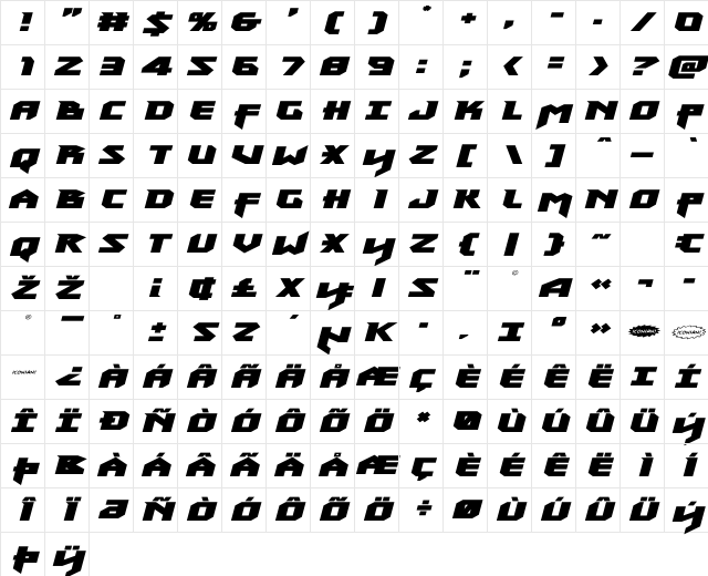 Heavy Copper Expanded Italic Expanded Italic Character Map Heavy Copper Expanded Italic Expanded Italic Character Map