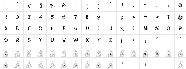 NotEvenAMouse Character Map NotEvenAMouse Character Map