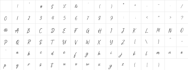 Adelliya Regular Character Map Adelliya Regular Character Map