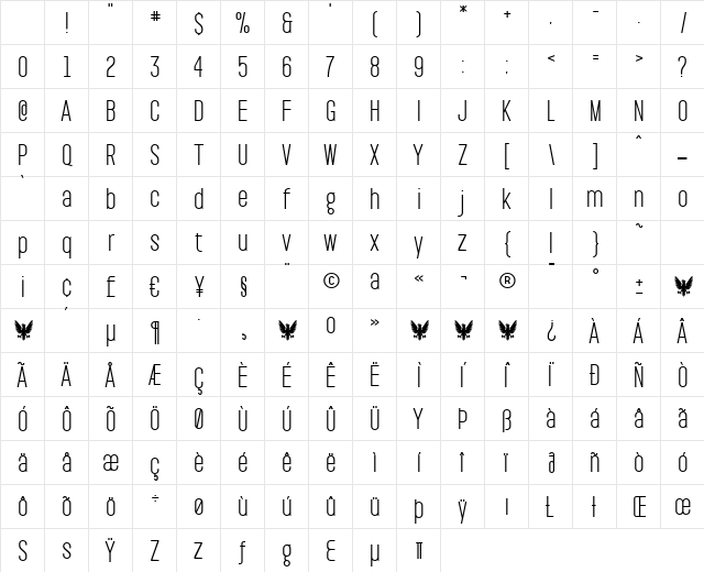 Pakt Regular Character Map Pakt Regular Character Map