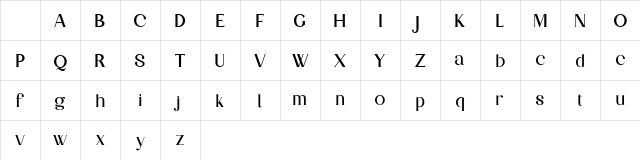 PartakeDemo Regular Character Map PartakeDemo Regular Character Map