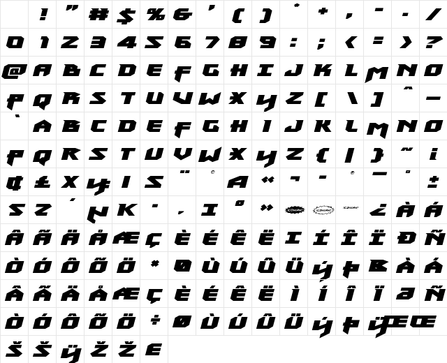 Heavy Copper Expanded Italic Expanded Italic Character Map Heavy Copper Expanded Italic Expanded Italic Character Map